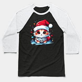 Christmas Cat - Winter Holiday Gift Baseball T-Shirt
